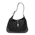 Shoulder Bag Large Jackie Black Nylon Canvas