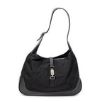 Shoulder Bag Large Jackie Black Nylon Canvas