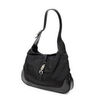 Shoulder Bag Large Jackie Black Nylon Canvas