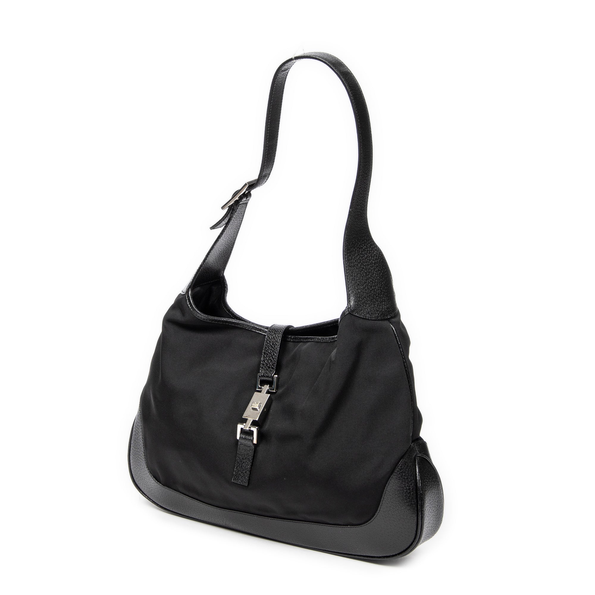 Shoulder Bag Large Jackie Black Nylon Canvas