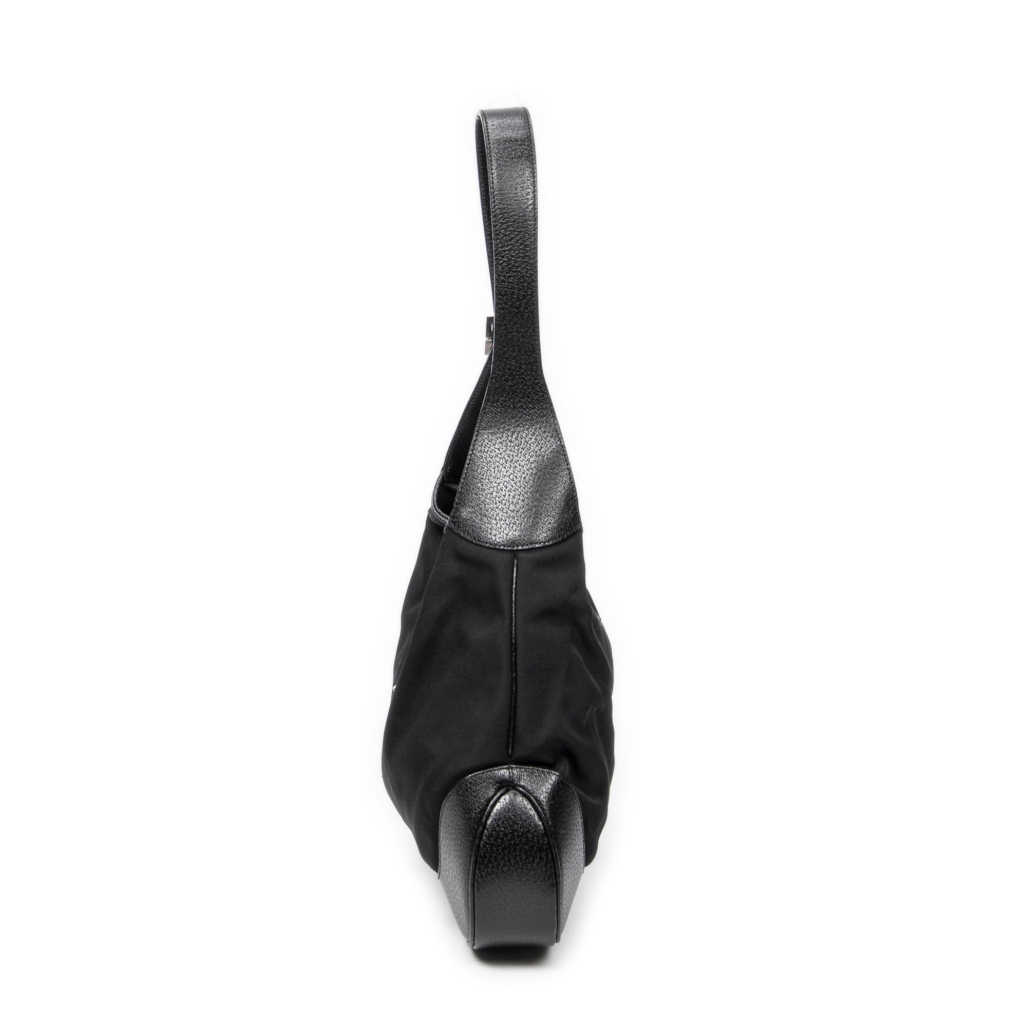 Shoulder Bag Large Jackie Black Nylon Canvas