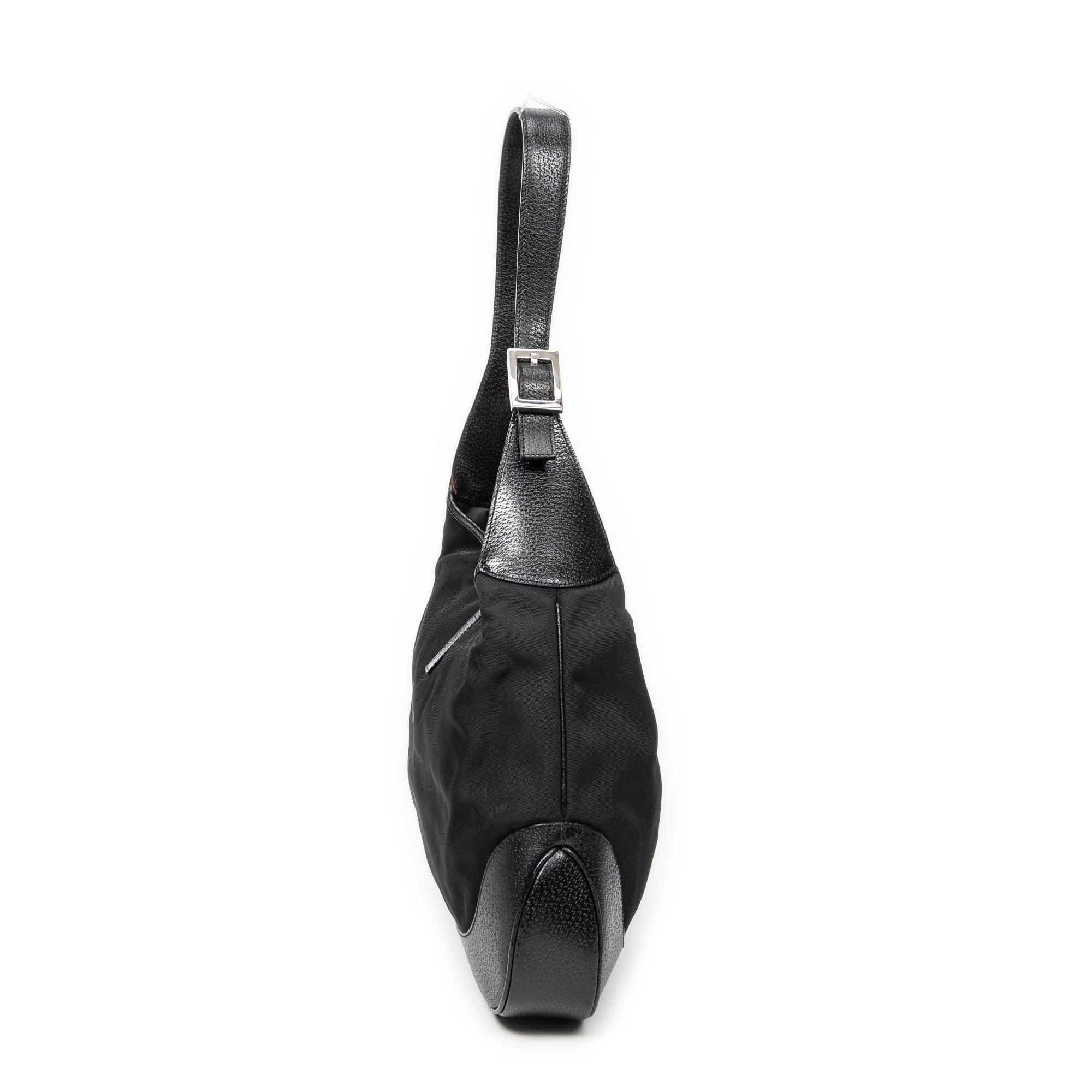 Shoulder Bag Large Jackie Black Nylon Canvas