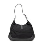 Shoulder Bag Large Jackie Black Nylon Canvas