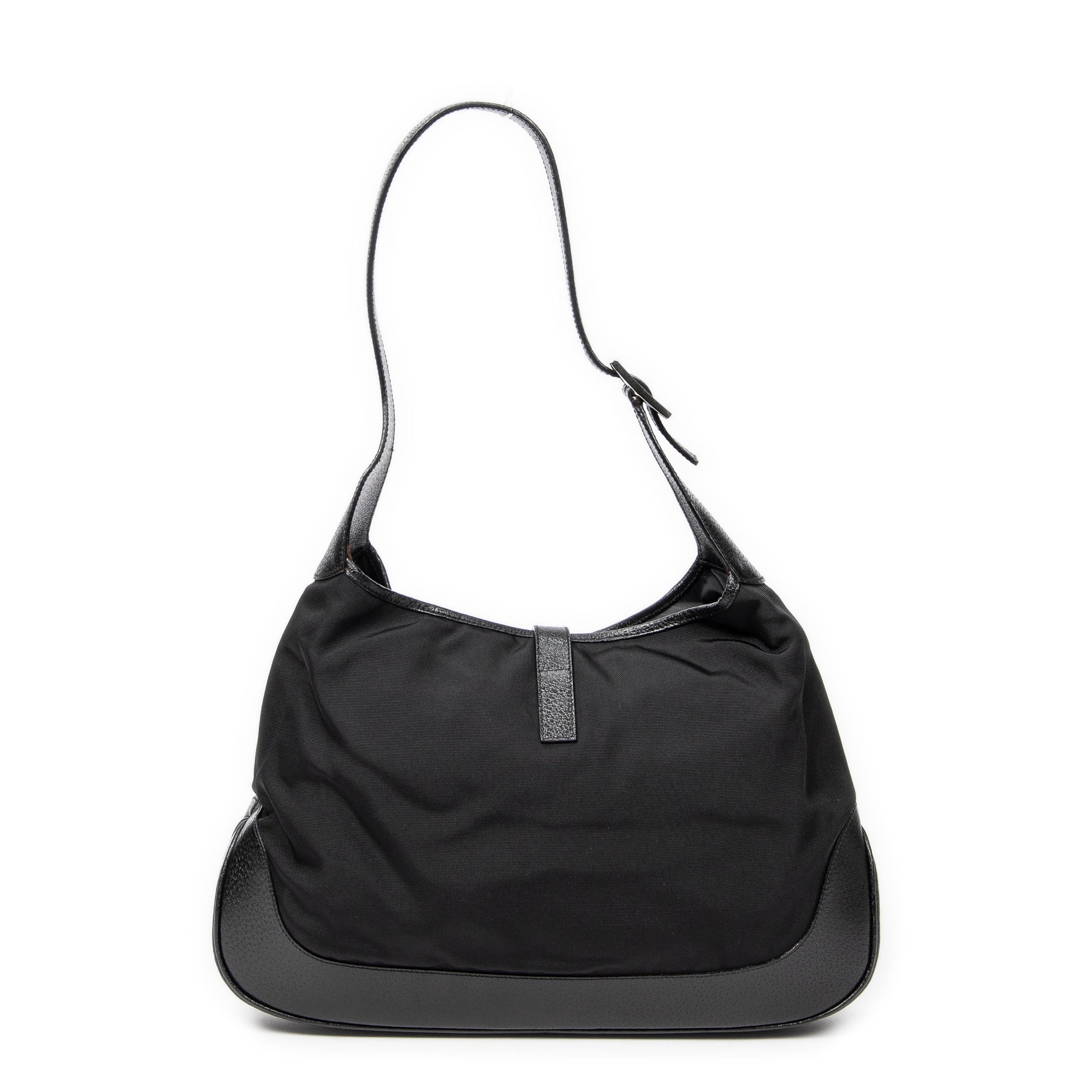 Shoulder Bag Large Jackie Black Nylon Canvas