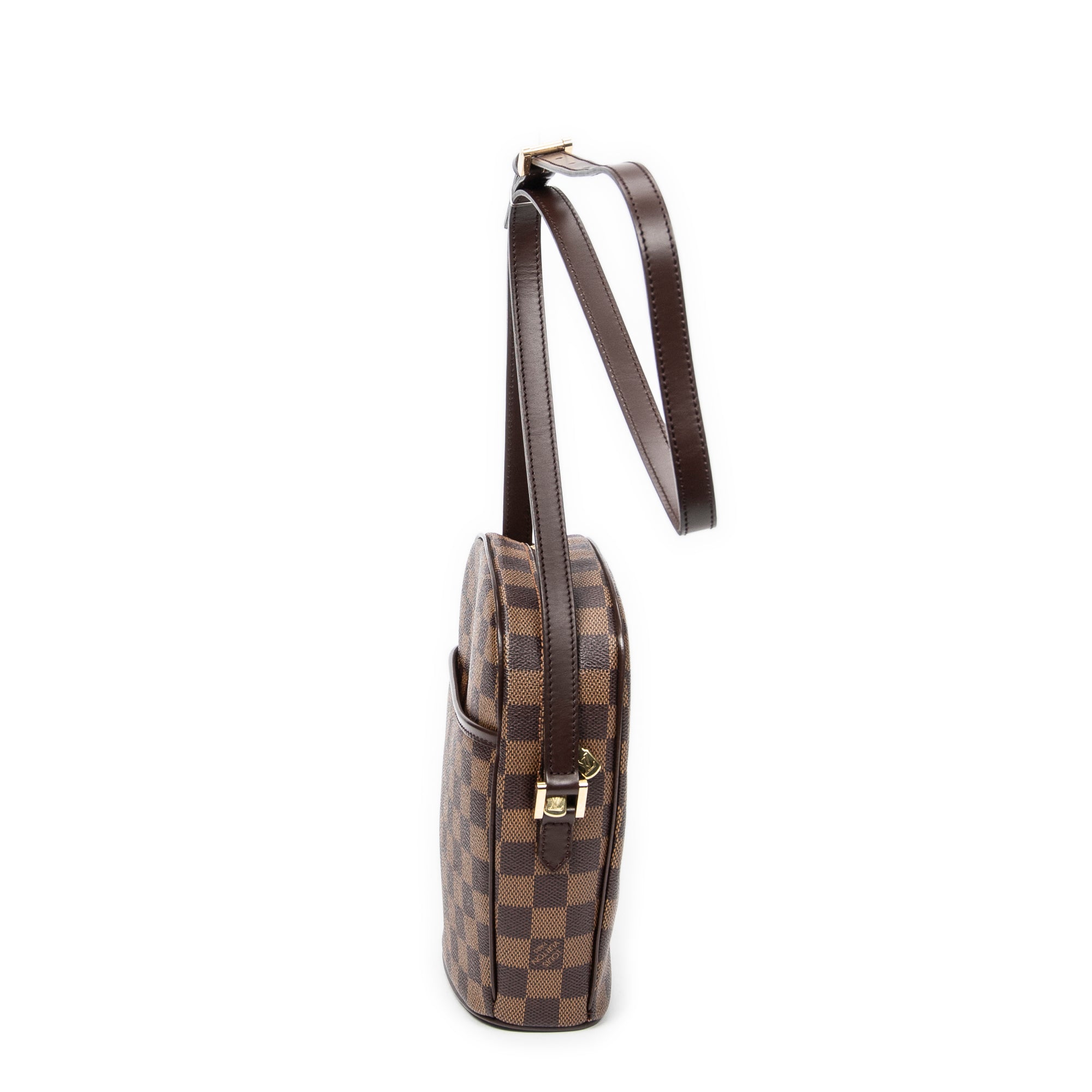 Bolso de Hombro Ipanema PM Lona Damier Ebene Marrón