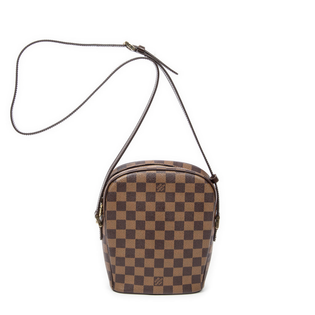 Bolso de Hombro Ipanema PM Lona Damier Ebene Marrón