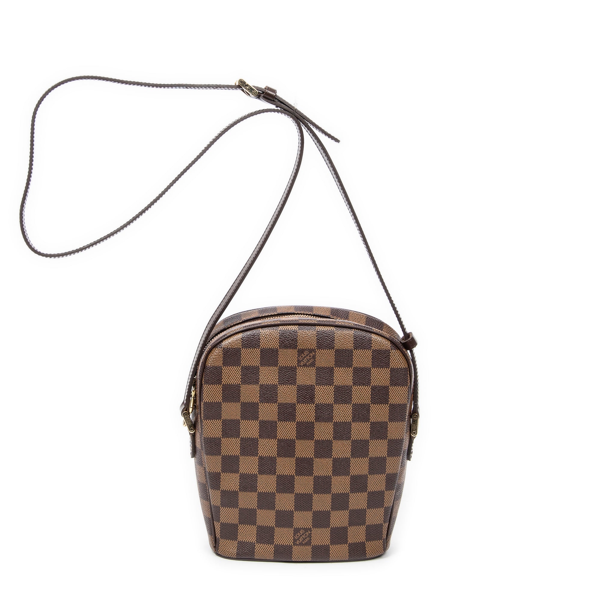 Bolso de Hombro Ipanema PM Lona Damier Ebene Marrón