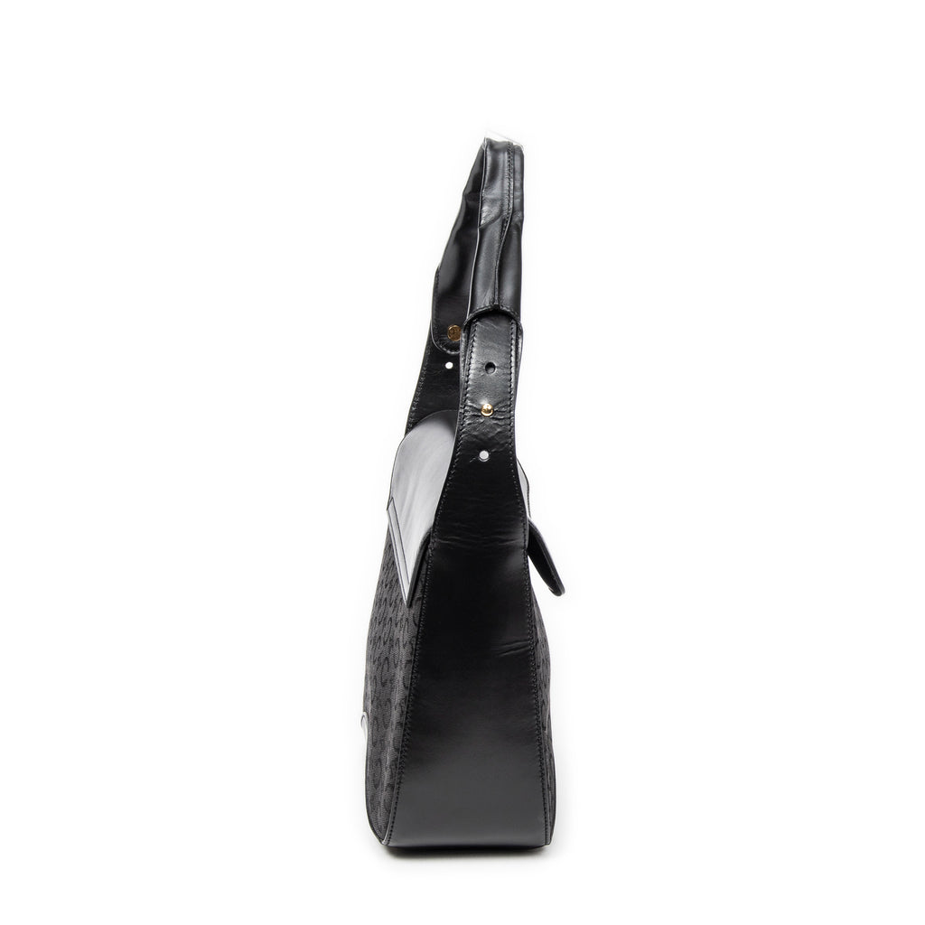 Shoulder Bag Square Flap Hobo Black C Macadam Canvas