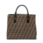 Handbag Vintage Square Tote Tan Zucca Canvas