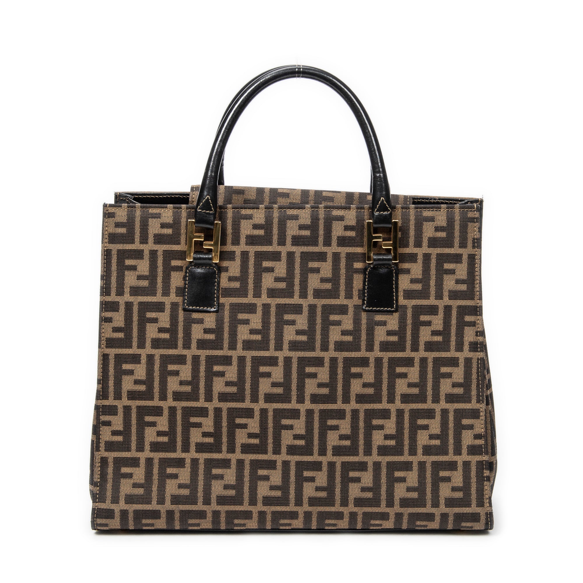 Handbag Vintage Square Tote Tan Zucca Canvas