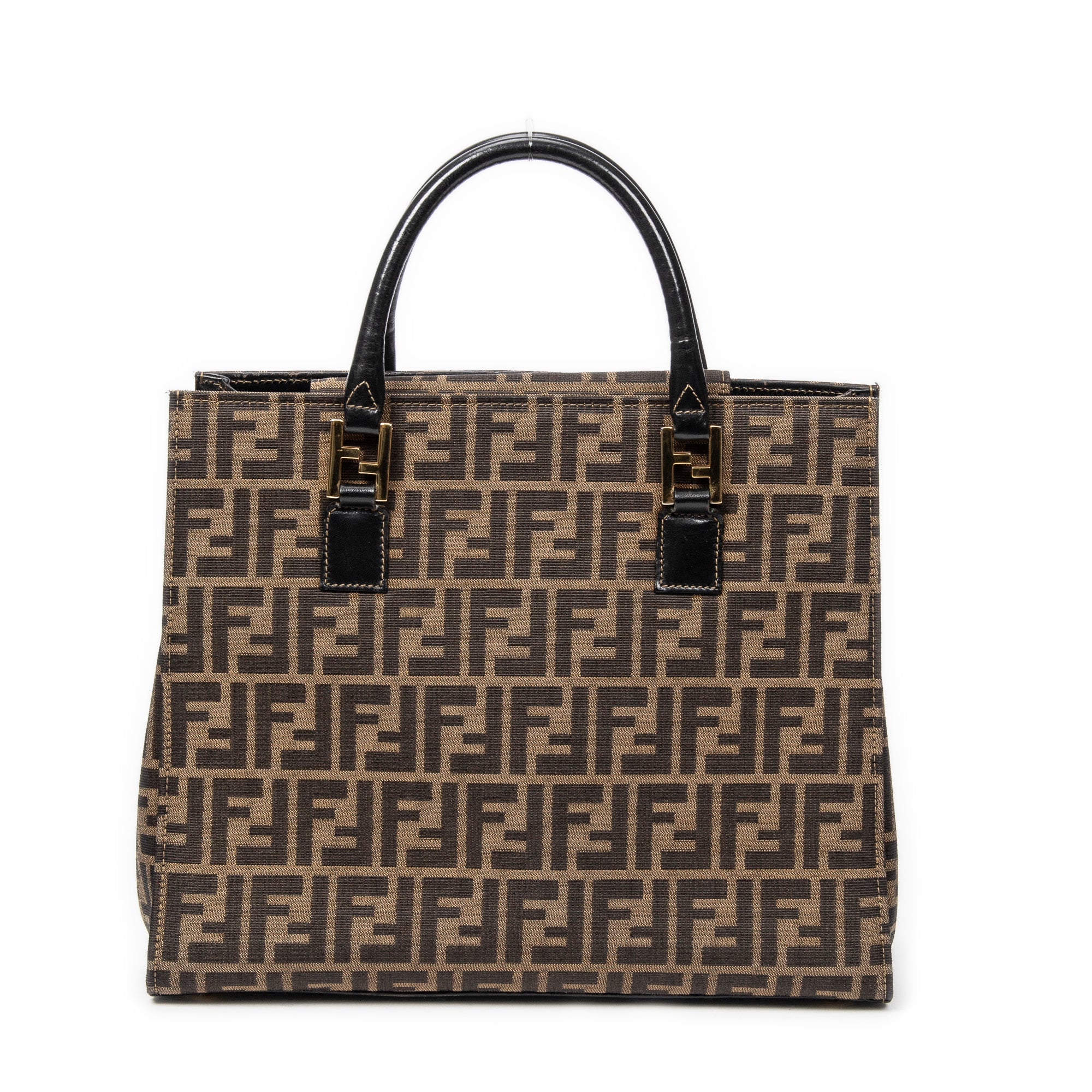 Handbag Vintage Square Tote Tan Zucca Canvas
