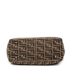 Bolso Pequeño FF Open Tote Lona Zucca Marrón