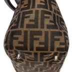 Bolso Pequeño FF Open Tote Lona Zucca Marrón