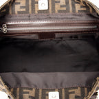 Bolso Pequeño FF Open Tote Lona Zucca Marrón