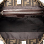 Bolso Pequeño FF Open Tote Lona Zucca Marrón