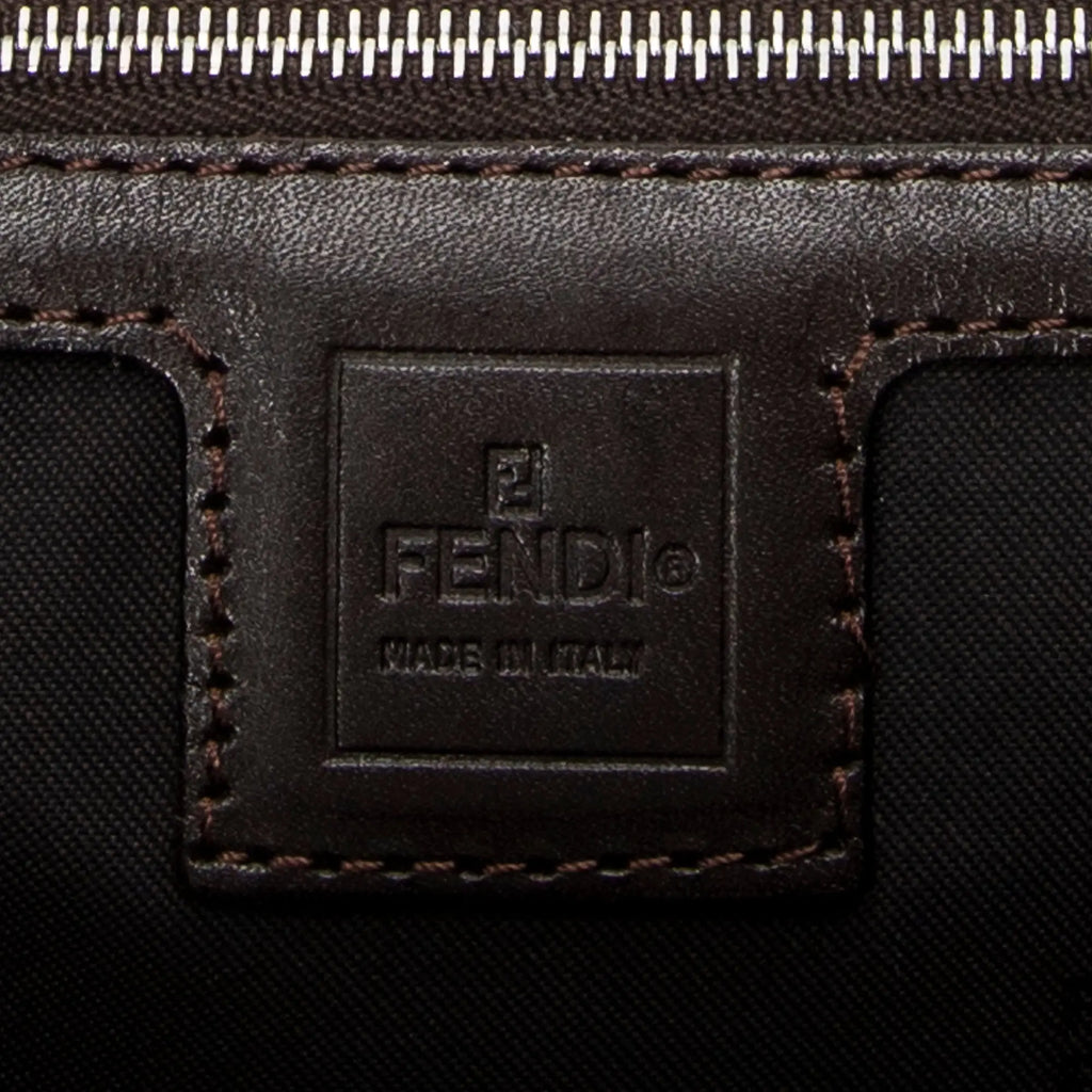 Bolso Pequeño FF Open Tote Lona Zucca Marrón