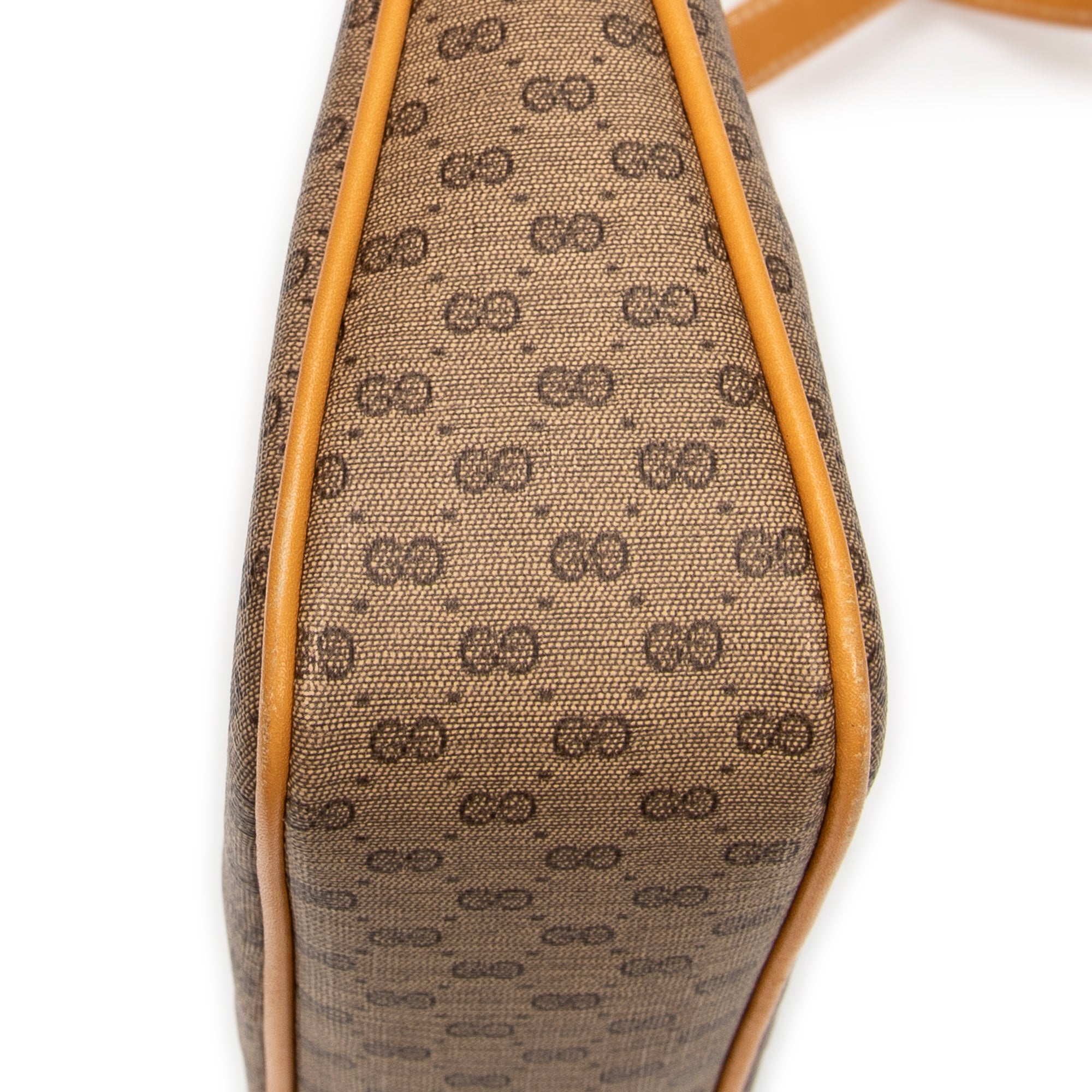 Bolso de Hombro Vintage GG Bandolera Beige Lona Recubierta Microguccissima