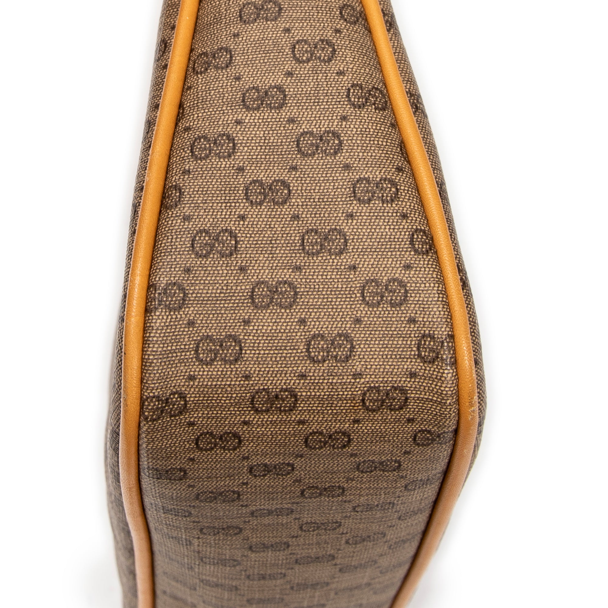 Bolso de Hombro Vintage GG Bandolera Beige Lona Recubierta Microguccissima