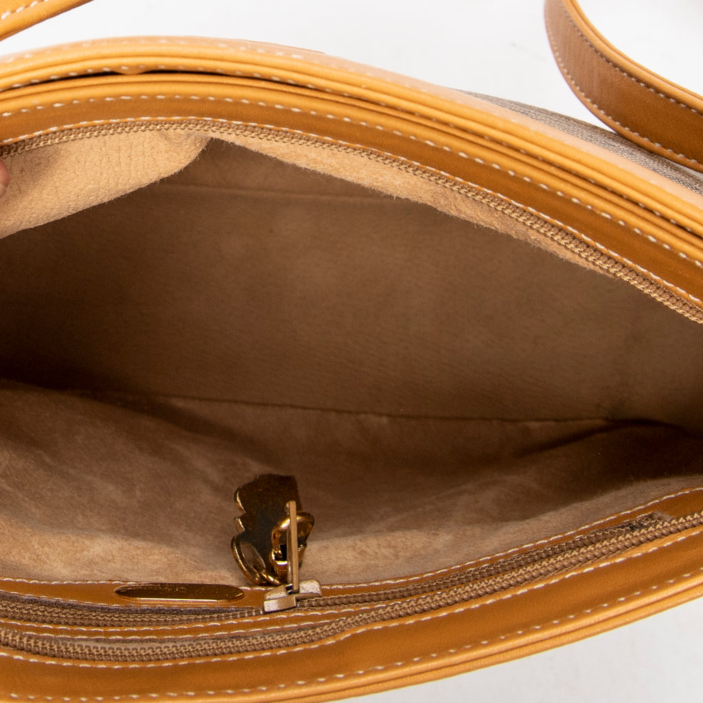 Bolso de Hombro Vintage GG Bandolera Beige Lona Recubierta Microguccissima