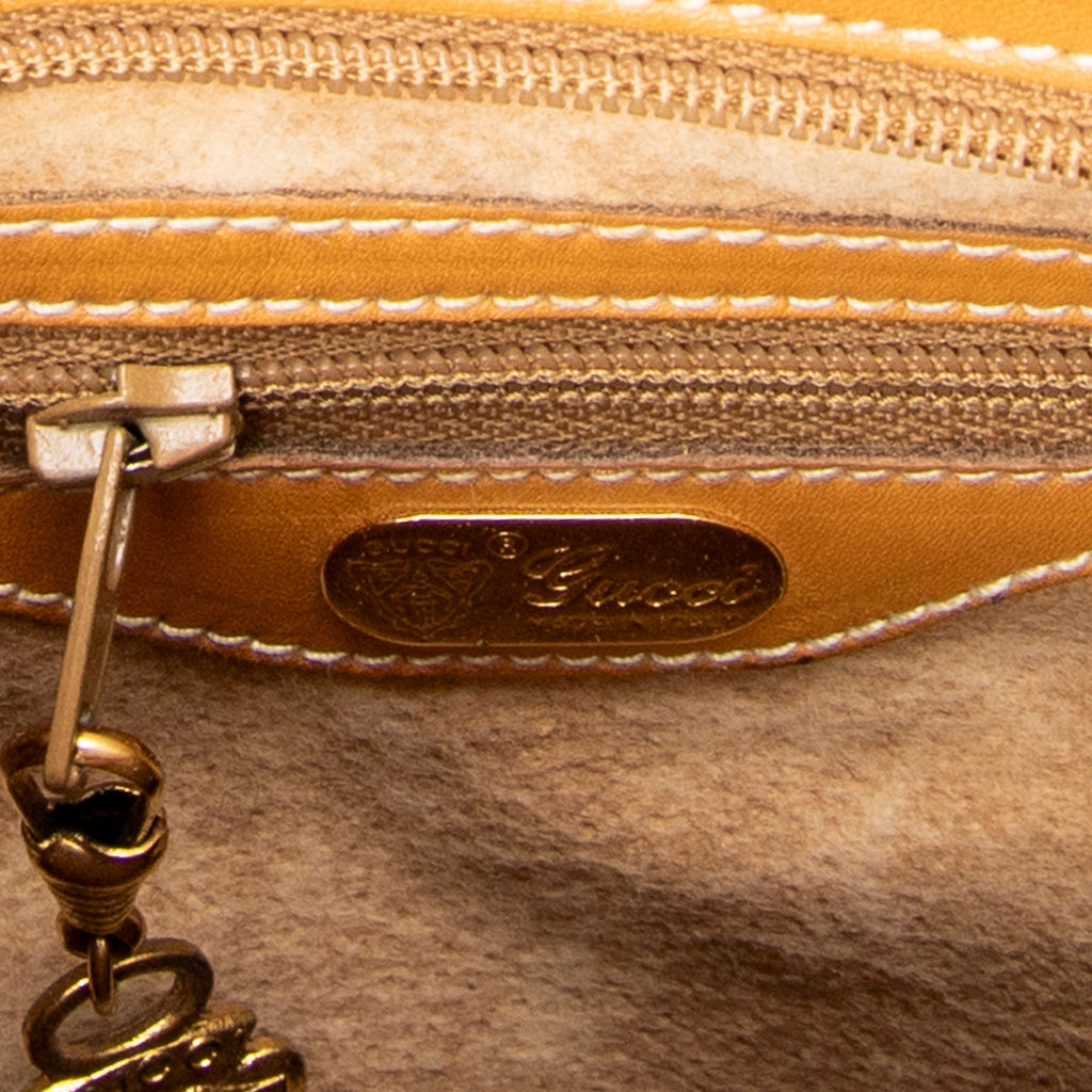 Bolso de Hombro Vintage GG Bandolera Beige Lona Recubierta Microguccissima