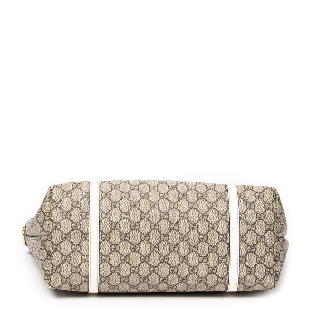 Shoulder Bag Medium Joy Tote Beige Supreme Coated Canvas