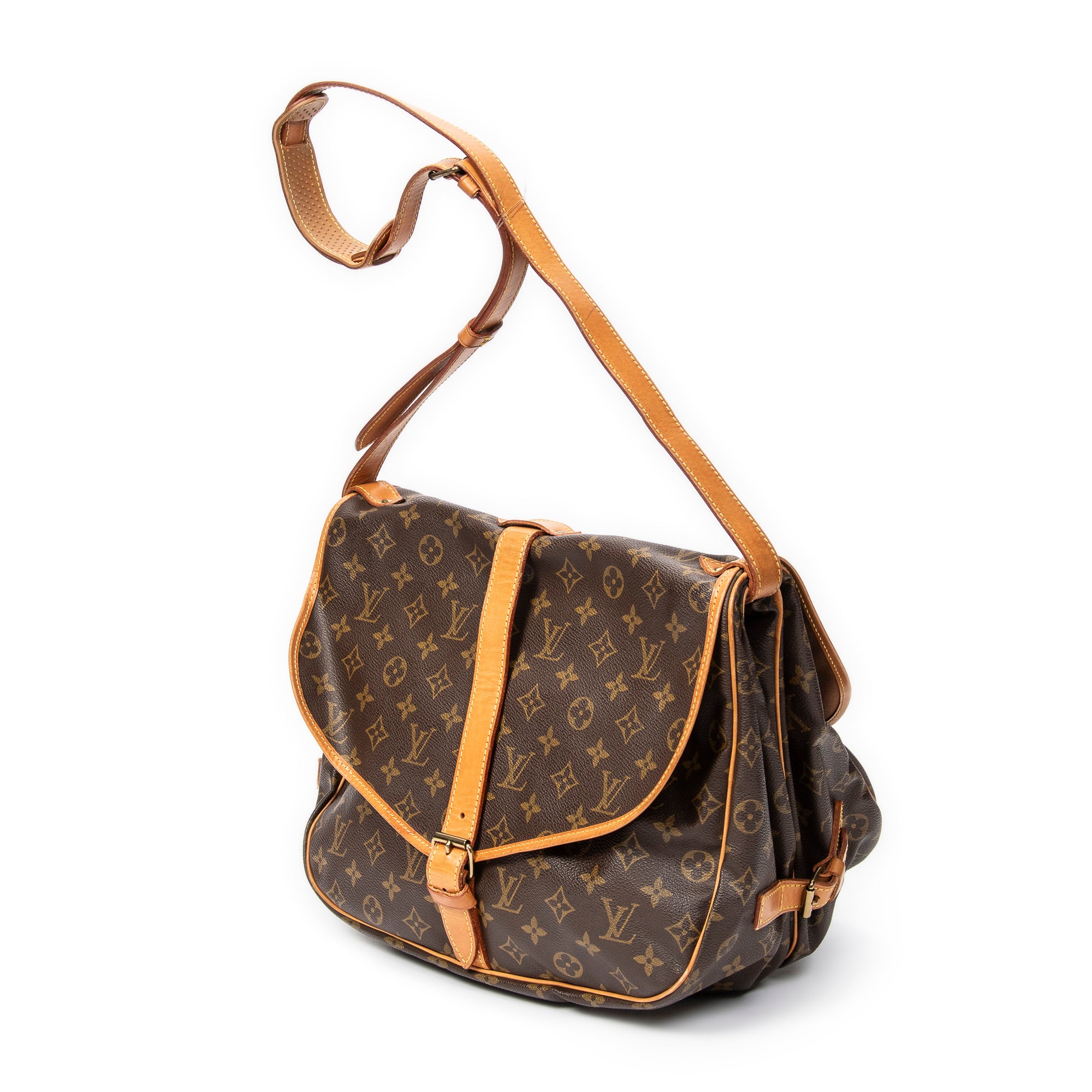 Shoulder Bag Saumur GM Brown Monogram Canvas