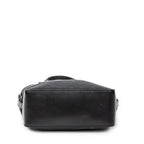 Bolso de hombro, bolso tote alto con cinturón, lona negra monogramada