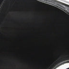 Bolso de hombro, bolso tote alto con cinturón, lona negra monogramada