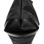 Shoulder Bag Medium Front Pocket Tote Black Monogrammed Nylon Canvas