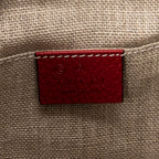 Clutch Bamboo Tassel Zip Clutch Red Grained Calfskin Leather