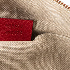 Clutch Bamboo Tassel Zip Clutch Red Grained Calfskin Leather
