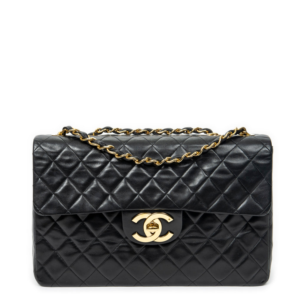 Chanel - Maxi Jumbo XL à rabat - Noir