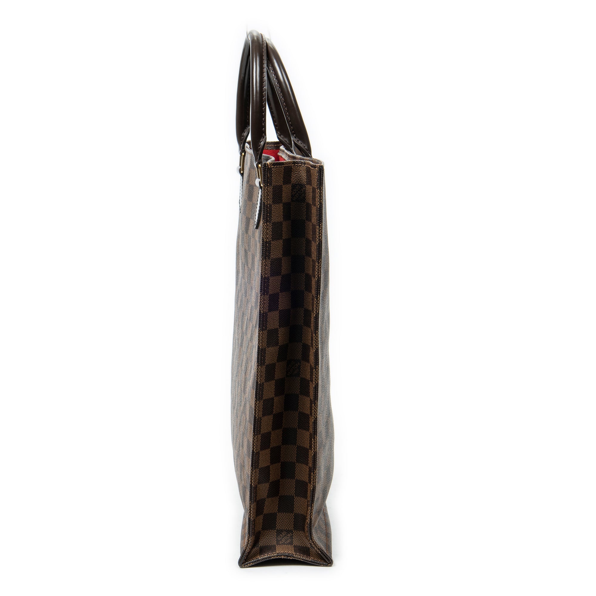 Handbag Sac Plat Brown Damier Ebene