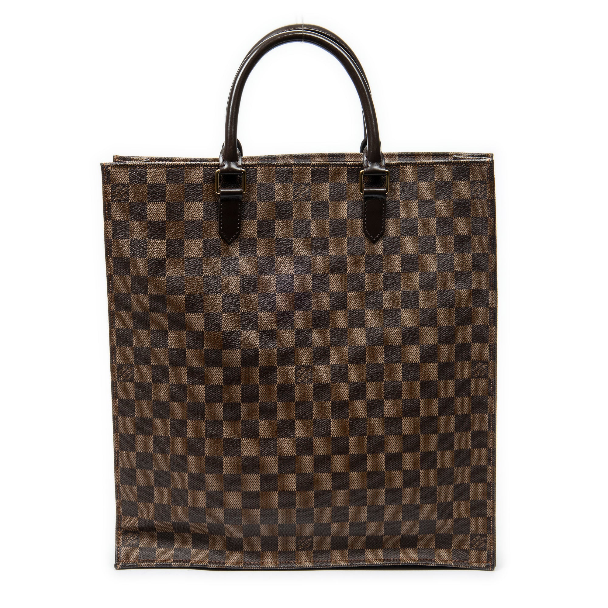 Handbag Sac Plat Brown Damier Ebene