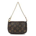 Pouch Mini Pochette Accessoires Lona Monogram Marrón