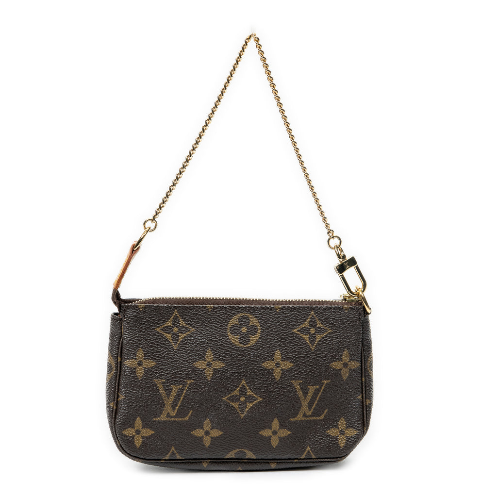 Pouch Mini Pochette Accessoires Lona Monogram Marrón