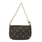 Pouch Mini Pochette Accessoires Lona Monogram Marrón
