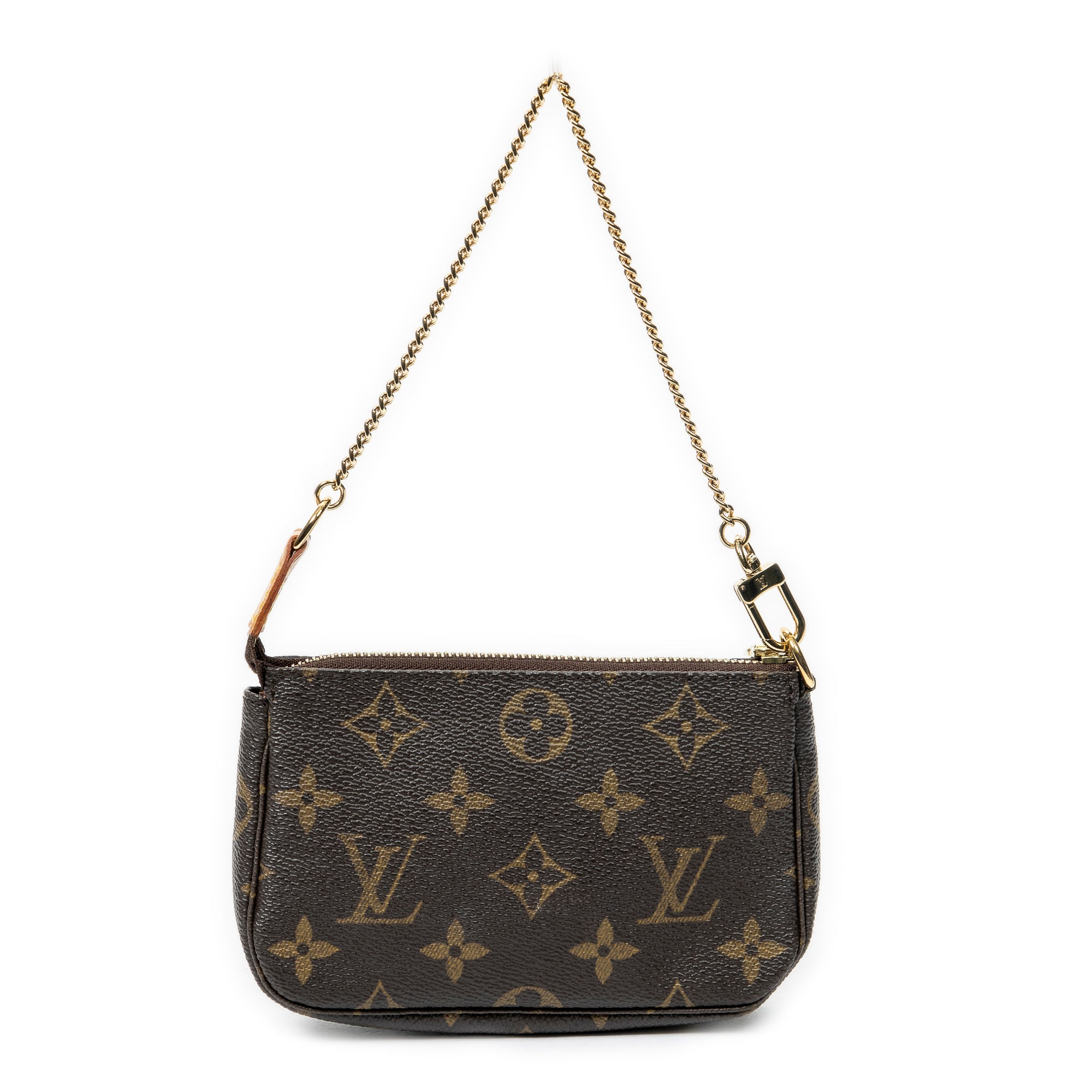 Pouch Mini Pochette Accessoires Lona Monogram Marrón