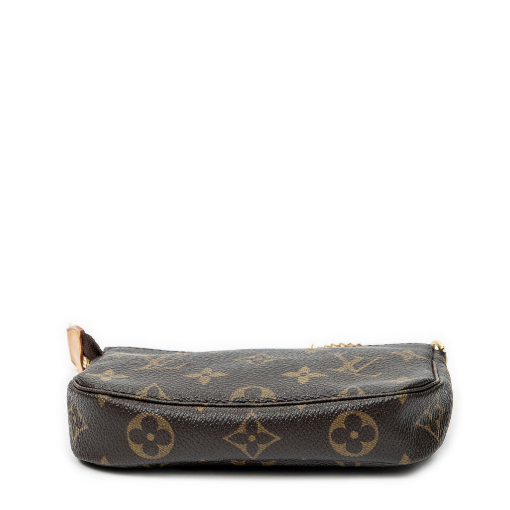 Pouch Mini Pochette Accessoires Lona Monogram Marrón