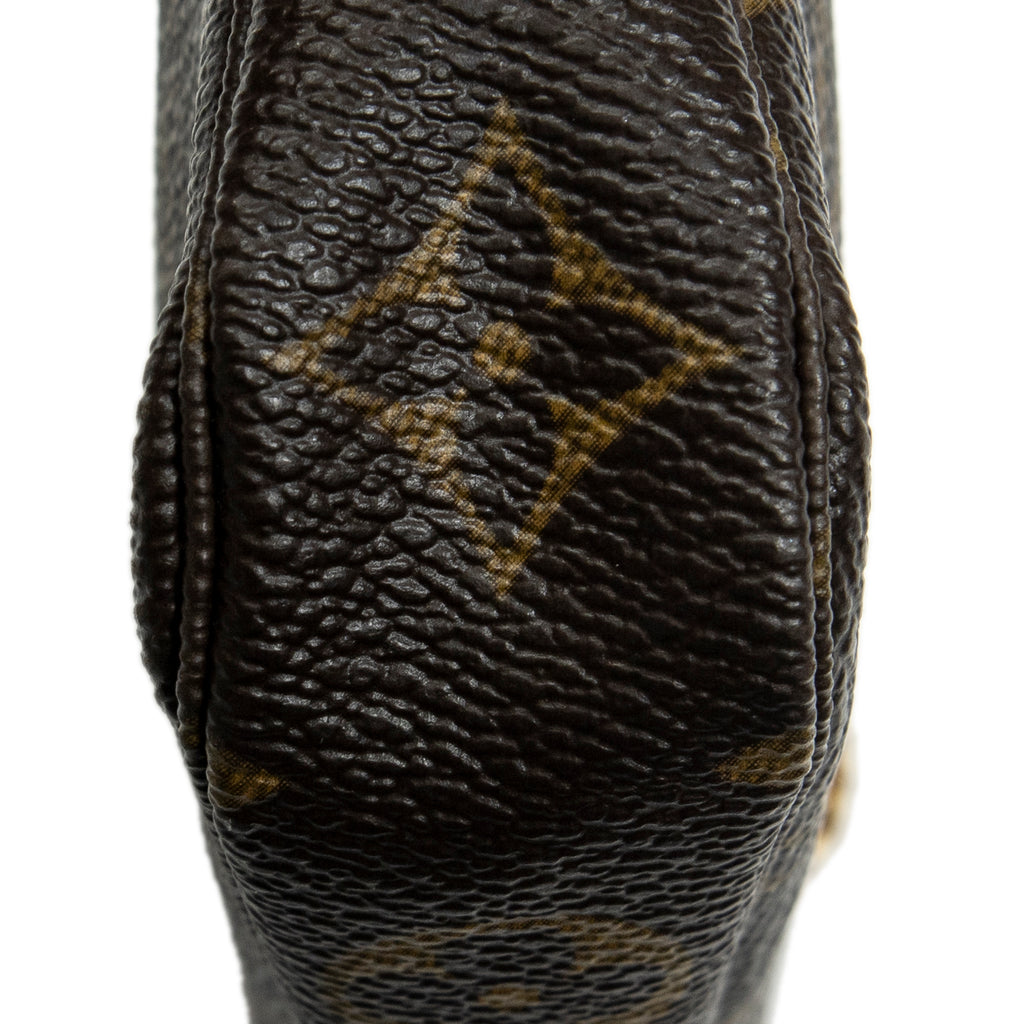 Pouch Mini Pochette Accessoires Lona Monogram Marrón