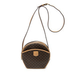 Bolso de hombro Dome vintage bandolera de lona revestida Macadam marrón