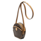 Bolso de hombro Dome vintage bandolera de lona revestida Macadam marrón