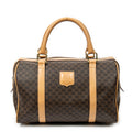 Bolso de mano Boston pequeño vintage de lona revestida Macadam marrón
