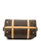 Bolso de mano Boston pequeño vintage de lona revestida Macadam marrón