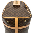 Bolso de mano Boston pequeño vintage de lona revestida Macadam marrón