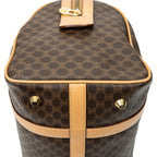 Bolso de mano Boston pequeño vintage de lona revestida Macadam marrón