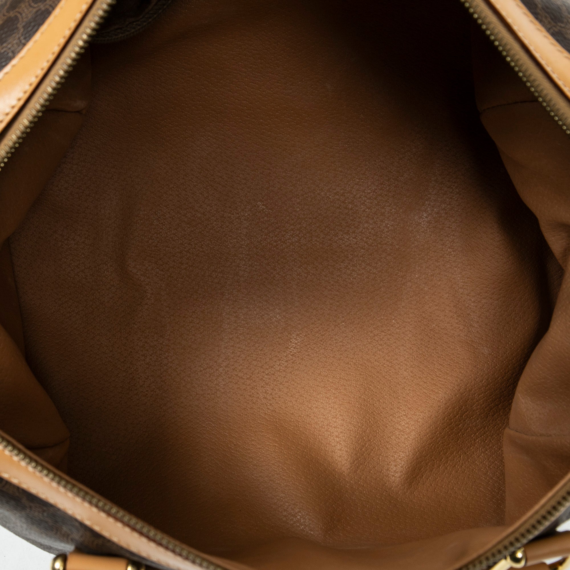 Bolso de mano Boston pequeño vintage de lona revestida Macadam marrón