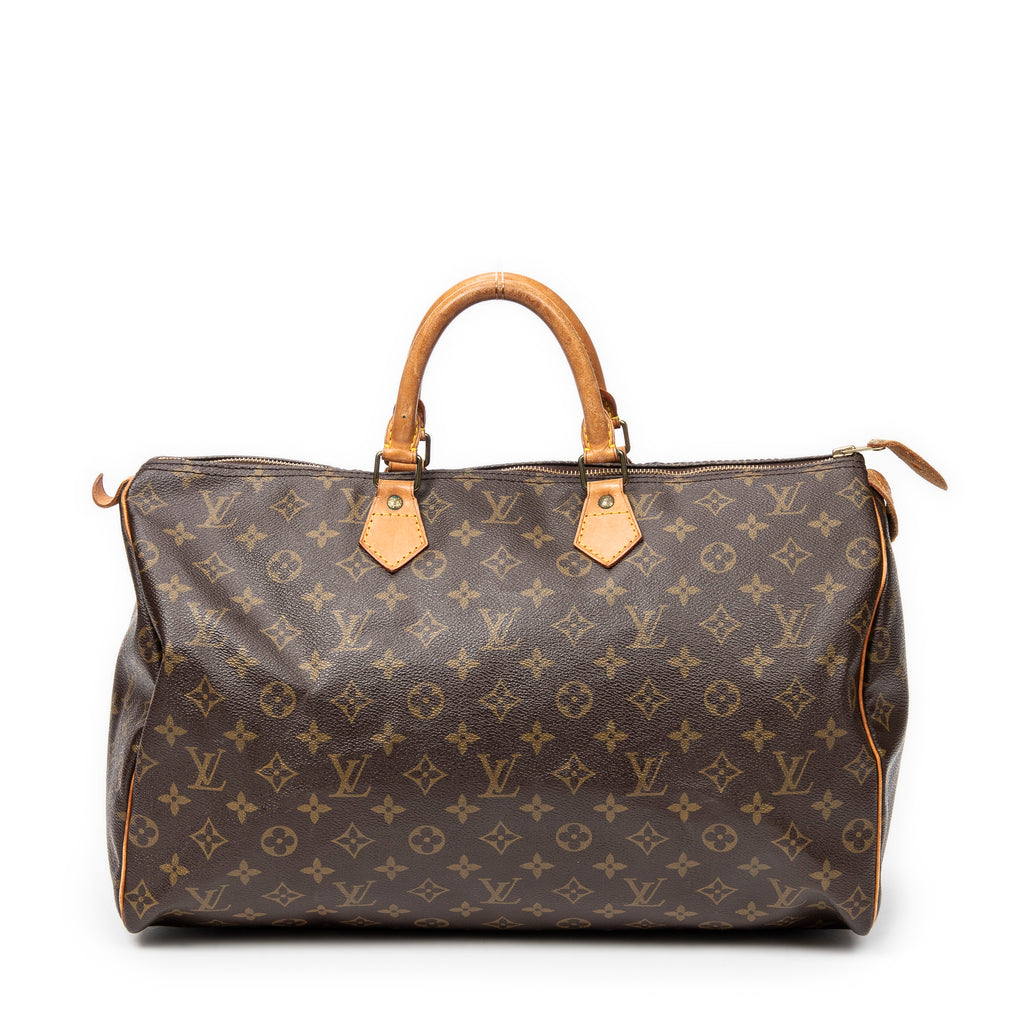 Handbag Speedy 40 Brown Monogram Canvas