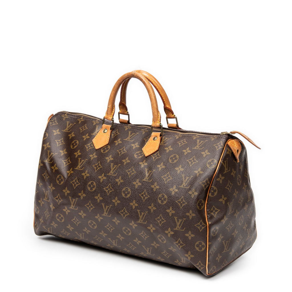 Handbag Speedy 40 Brown Monogram Canvas