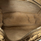 Shoulder Bag Vintage Camera Crossbody Gold Intrecciato Leather
